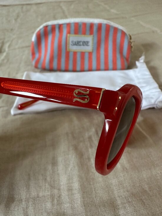 Stevie Sunglasses by Sardine in Cherry Bomb - Red main image 4